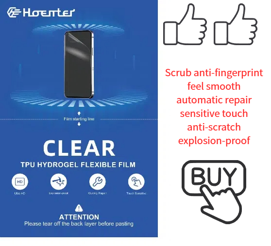 Mayorista Protector de Pantalla Flexible Hidrogel TPU Film Rollo 18 TPU CLEAR